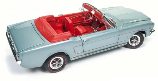 Auto World 1/18 1965 Ford Mustang Convertible Gray -Best Toy Discount Store AMM1103 2