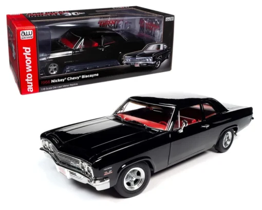 Auto World 1/18 1966 Chevy Biscayne 2-door Coupe Nickey -Best Toy Discount Store AMM1259 2