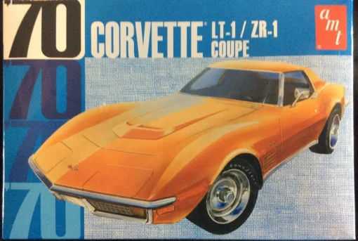 AMT 1/25 Scale 1970 Chevy Corvette Coupe Plastic -Best Toy Discount Store AMT1097