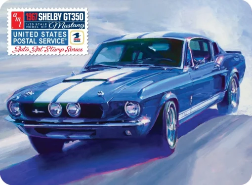 AMT 1/25 1967 Ford Shelby GT350 USPS Stamp Series Tin -Best Toy Discount Store AMT1356