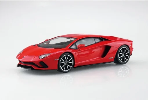 Aoshima 1/32 Lamborghini Aventador S Pearl Red Snap Together -Best Toy Discount Store AOS6347 2