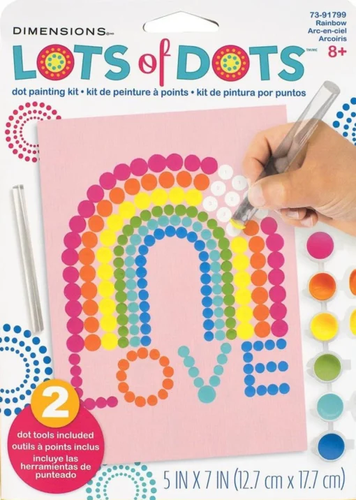 Paint By Number Rainbow Dots 5" X 7" -Best Toy Discount Store DIM91799