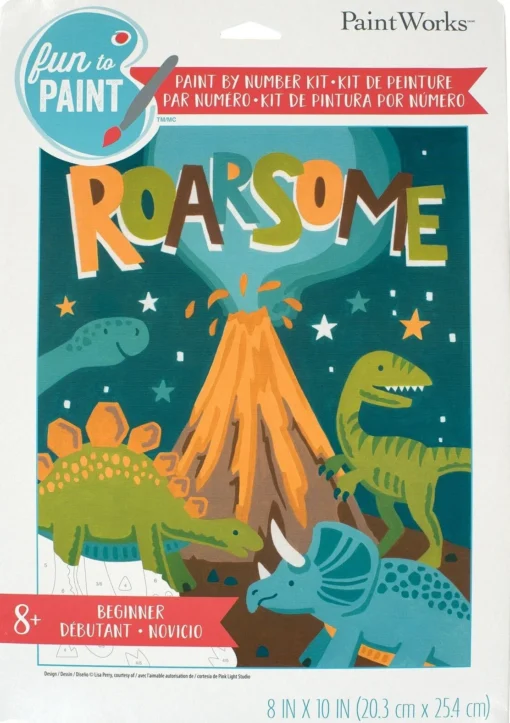 Paint By Number Roarsome 8" X 10" -Best Toy Discount Store DIM91848