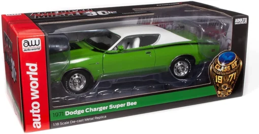 Auto World 1/18 1971 Dodge Charger Super Bee -Best Toy Discount Store ERT1260 2