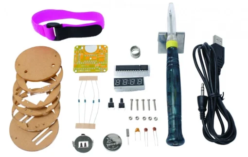 DIY 80's Digital Watch Combo Kit (with USB Soldering Iron) -Best Toy Discount Store HJ0406 2