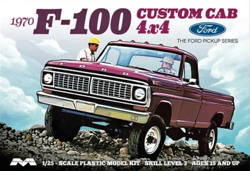 MÖBIUS 1/25 1970 Ford F-100 Custom 4 X 4 Pickup -Best Toy Discount Store MOE1230