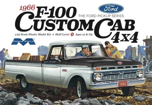 MÖBIUS 1/25 1966 Ford F-100 Custom Cab 4x4 Pickup -Best Toy Discount Store MOE1236