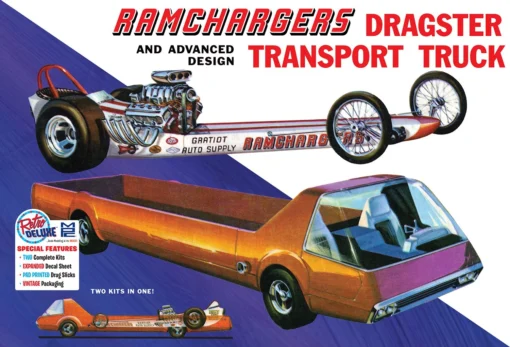 MPC 1/25 Ramchargers Dragster & Transporter Truck -Best Toy Discount Store MPC970