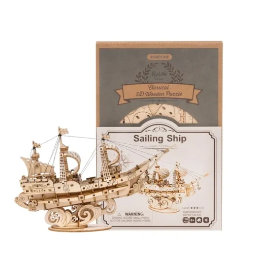 Robotime Sailling Ship Laser Cut Wood Kits -Best Toy Discount Store RBTTG305 2