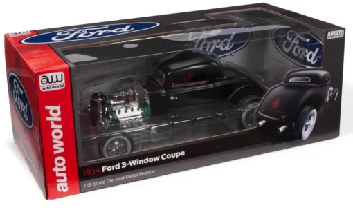 Auto World 1/18 1934 Ford 3 Window Coupe -Best Toy Discount Store RD2AW292 2