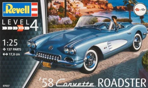 Revell 1/25 1958 Corvette Roadster -Best Toy Discount Store REV7037