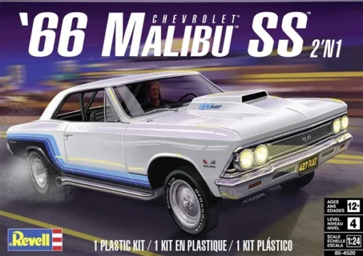 Revell 1/25 1966 Chevy Malibu SS -Best Toy Discount Store RMX4520