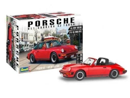 Revell 1/24 Porsche 911 Carrera 3.2 Targa -Best Toy Discount Store RMX4527