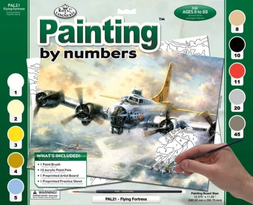 Royal Brush Paint By Number Adult Large Flying Fortress -Best Toy Discount Store ROYPAL21 2