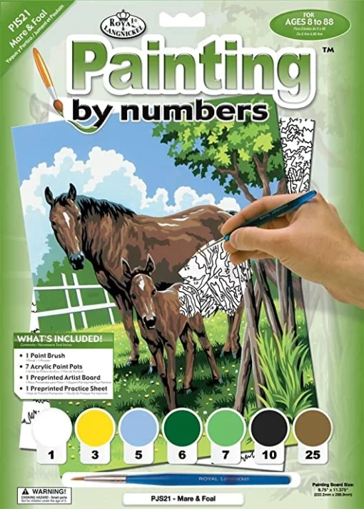 Royal Brush Paint By Number Junior Small Mare & Foal -Best Toy Discount Store ROYPJS21 2bc15634 0a65 4abf a4bc 505f8eeff4fa