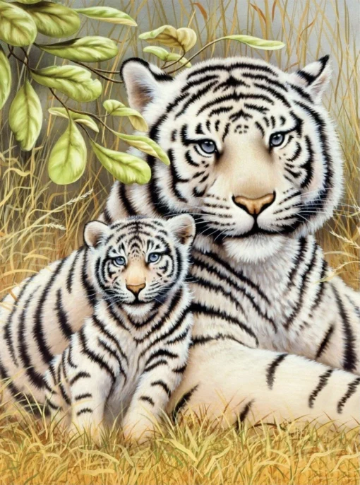 Royal Brush Paint By Number Junior Small White Tiger Pair -Best Toy Discount Store ROYPJS76 2