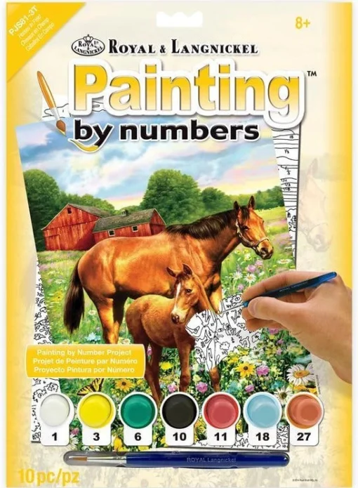 Royal Brush Paint By Number Junior Small Horse In Field -Best Toy Discount Store ROYPJS81 2