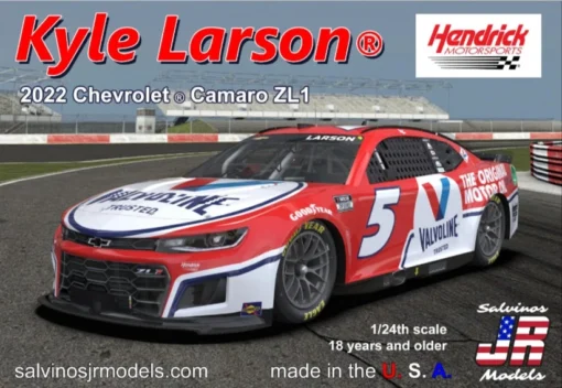 1/24 2022 Chevy Camaro Kyle Larson Valvoline -Best Toy Discount Store SALHMC2022KLV