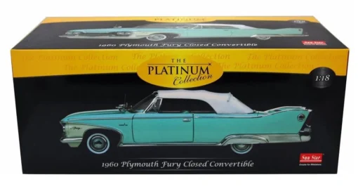 1/18 1960 Plymouth Fury Closed Convertible -Best Toy Discount Store SUN5411 3