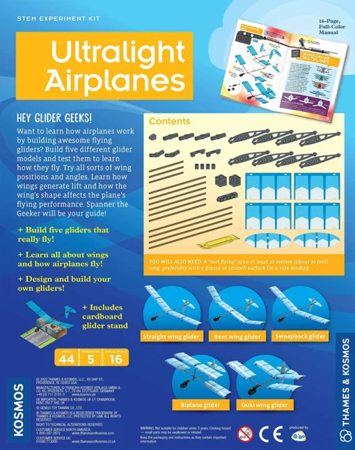 Thames & Kosmos Geek Out On Science - Ultralight Airplanes Kit -Best Toy Discount Store THA550014 2