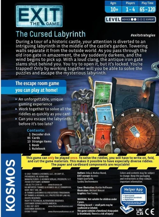 Thames & Kosmos Exit: The Cursed Labyrinth -Best Toy Discount Store THA692860 2