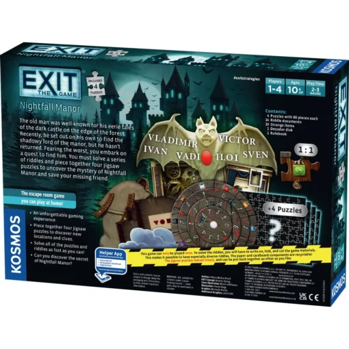 Thames & Kosmos EXIT: Nightfall Manor -Best Toy Discount Store THA692880 2