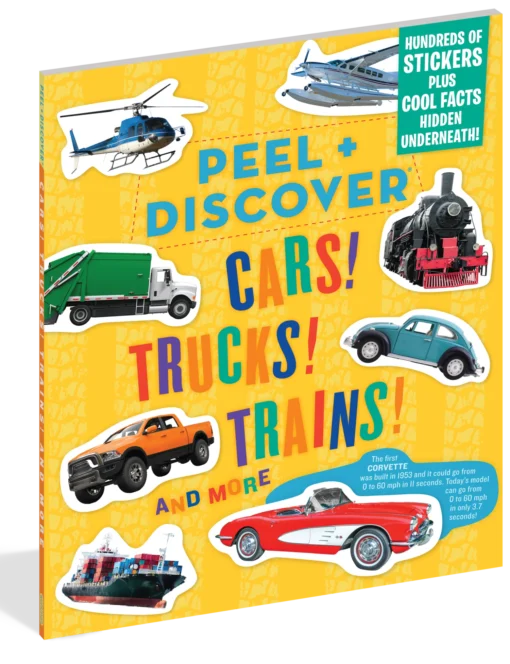 Peel + Discover Cars! Trucks! Trains! -Best Toy Discount Store WOR100876